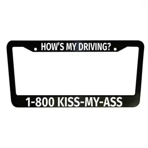 How is My Driving? Funny Black Plastic or Aluminum License Plate Frame Truck Car Van Décor Car Accessories New Car Gifts for Him Her