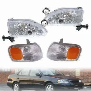 Combo Set For Toyota Corolla 1998 1999 2000 Parking Signal HeadLights Headlamps
