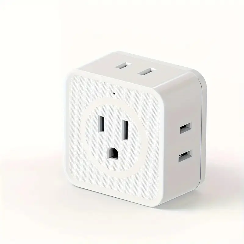 Multifunctional Wall Plug Extender, Power Socket Expander, Multiple Sockets, 5-Outlet Splitter, Us Plug, Side Insert Box, Multiplug Wall Outlet, Ideal for Cruise, Travel, Office, Dormitory