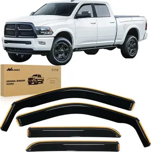 Nilight in Channel Rain Guards for Ram 1500 2009 2010 2011 2012 2013 2014 2015 2016 2017 2018 Crew Cab, 2019-2023 Ram 1500 Classic Body, Original Window Deflectors, Vent Window Visors-4PCS Truck Vehicle Replacement Automotive Car Accessory dealsforyoudays