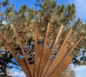 Wood Herb Garden Stakes Plant Stakes Garden Décor Mothers Day Gift Boho Rustic Farmhouse