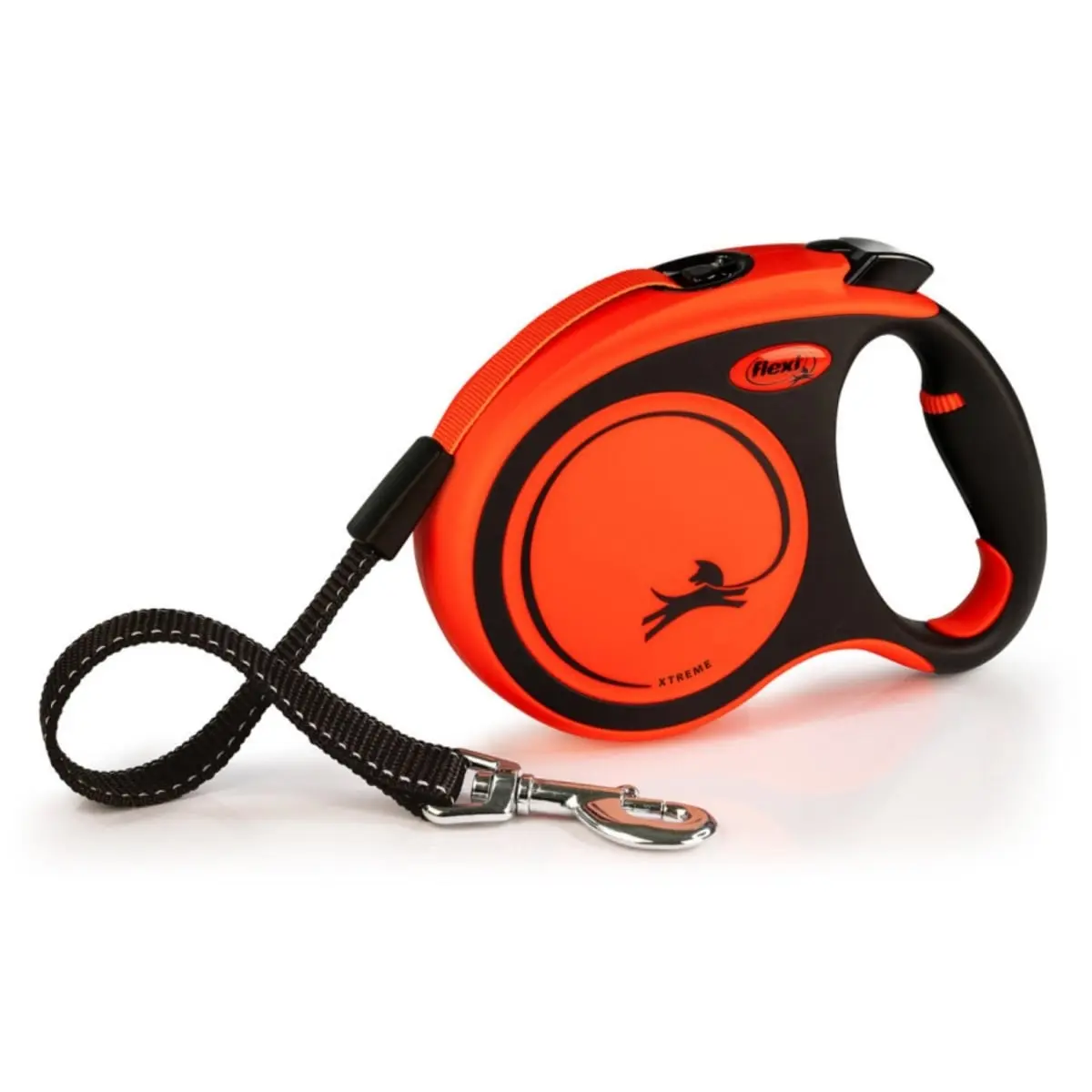 Flexi 840317109665 16 ft. Xtreme Retractable Dog Leash, Orange & Black - Medium