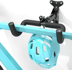 Housolution Bike Wall Mount - [1 Pack] EVA Foam Padded up to 48.5 lbs, Carbon Steel, Valve Mechanism, Heavy-Duty Adjustable Bike Wall Hanger for Road, Mountain and Hybrid Bikes, Garage & Apartment