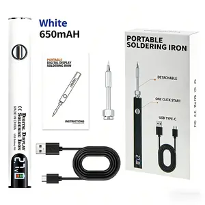 510 Portable USB Soldering Iron| 650mAh Rechargeable Digital Display Welding Pen| Adjustable Temp for Electronics Repair & DIY components | Professional Soldering Pen