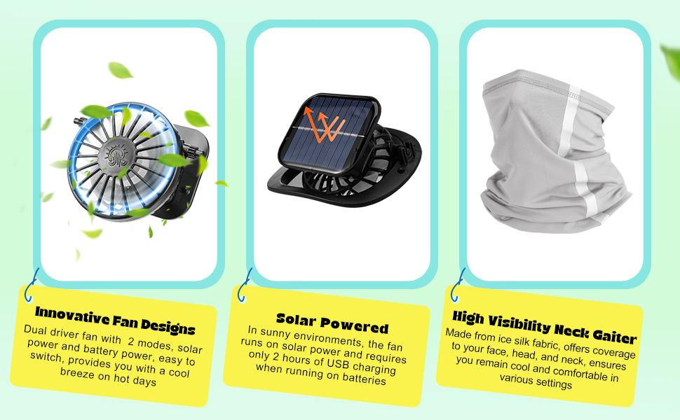 1 Set Sun Hard Hat Shade Outdoor Full Brim Hard Hat Sun Visor with Solar Fans and Neck Sunshade Cover High Visibility Full Brim Mesh with Reflective Strip suitable for Parents Workers Daily Wear Summer Protective Accessories Summer Protection Accessories