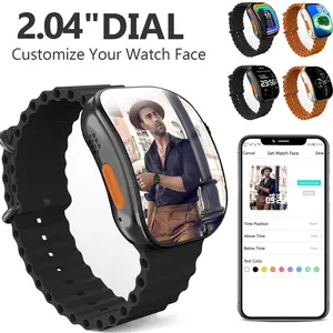 W&O Smart Watch with 2.02" Dial Wireless Calling Dialing 100+ Sport Modes Fitness Tracker with Various APP Reminders Call Message Reminder Touch Screen Compatible with iPhone Android Wearable Smart Bracelet Digital Wristwatch Fall Gift