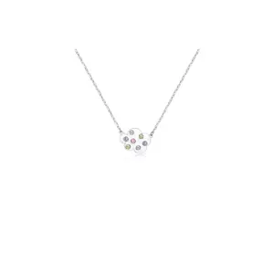 Clouds Crystal White Gold Palladium Plating Hypoallergenic Kids Necklace