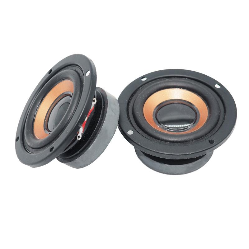 2-Piece Portable Bluetooth Stereo Audio Speakers - Cordless Palm-Size 63mm 4-Ohm 5W 45-Core Magnetic Round Mini Loudspeakers, Auxiliary Input (Yes, Wired Option Included) for DIY Kits, Mobile Multi-Device Builds