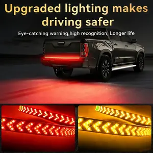 【60 Inch  Wide Beam LED Tailgate Light Bar】Row Arrow LED Light Bar，Dynamic Directional Indicator, Red/Amber Ultra-bright Off-road Lighting for Pickup, Trailer, SUV, RV, led lights for cars Led Led Lit Cantilever