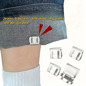 6/10/15/50PCS multifunctional leg shortening invisible fixing clip to prevent the hem from dragging the floor, seamless hidden buckle closure device, suitable for daily use (random color)