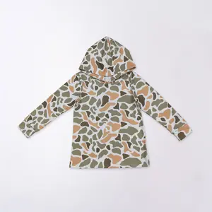 Hunting Camo Kids Beige Pullover Hoodie