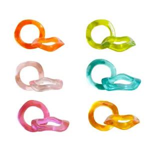 Resin Wave Napkin Rings, Set of 2