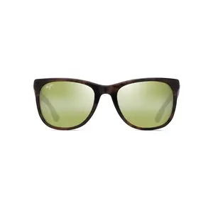 Maui Jim Kikonia Xl Sunglasses HT693-10A Shiny Melange Brown Classic Havana Frame Maui HT™ Lenses