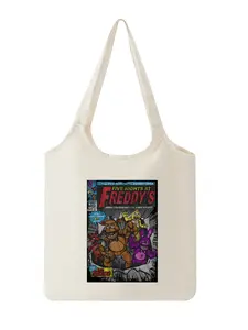 Five Nights at Freddy's Cartoon Animatronic Print Lightweight Tote Bag for Casual Use Girls and Teens Ideal Birthday Christmas Halloween Gift Trendy Durable Reusable Shopping Bag Perfect for Everyday Outings School Trips and Gift Giving Occasions