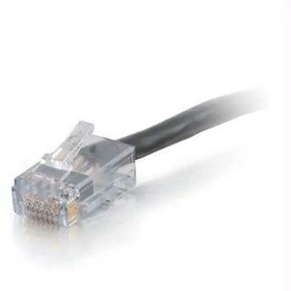 C2G 15301 Cat6 Plenum Ethernet Patch Cable - 50ft, 550Mhz, Assembled, Black, RJ45 Connector, High-Speed Data Transfer