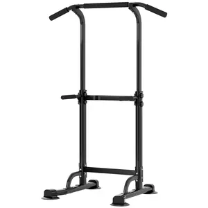 Soges Power Tower Dip Station Pull Up Bar 10 Levels Height Adjustable Multi Function Dip Bar for Home Gym Fitness Use 330lbs Capacity Ideal for Whole Body Workout Exercise Equipment Christmas Gifts