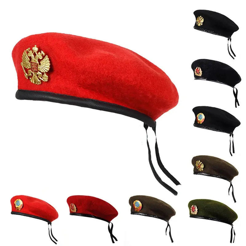 Solid Color Octagonal Beret, Versatile Unisex Polyester Hat with Adjustable Tie-On for Autumn Winter Warmth, Adjustable Tie-On Hats, Hat Accessory, Casual Wear
