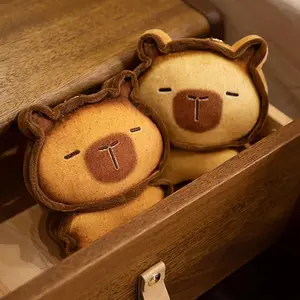 17/30/50cm Capybara Bread Pillow Cute Simulation Cat Food Toast Soft Doll Warm Hand Cushion Home Decor Birthday Gift