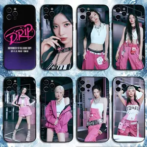 B-BabymonsterS D RIP Phone Case For iPhone 17,16,15,14,13,12,11 Plus,Pro Max, Soft Silicone Black Cover