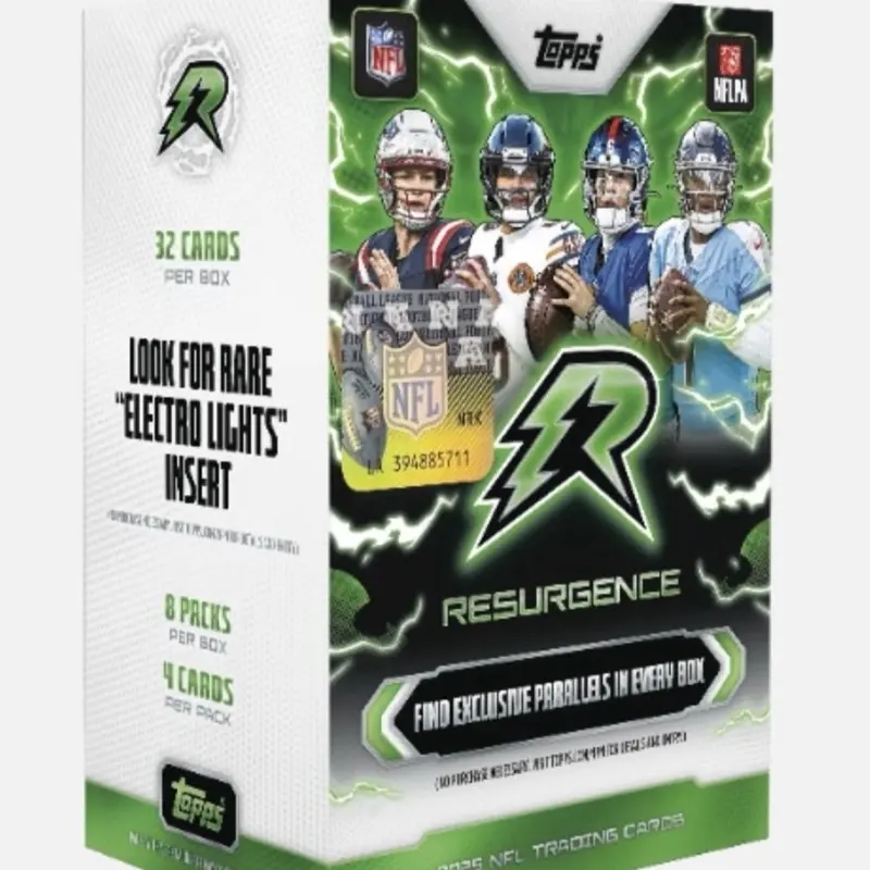 2025 Topps Resurgence Football Trading Cards Blaster Box - Electro Lights Collectible Accessory
