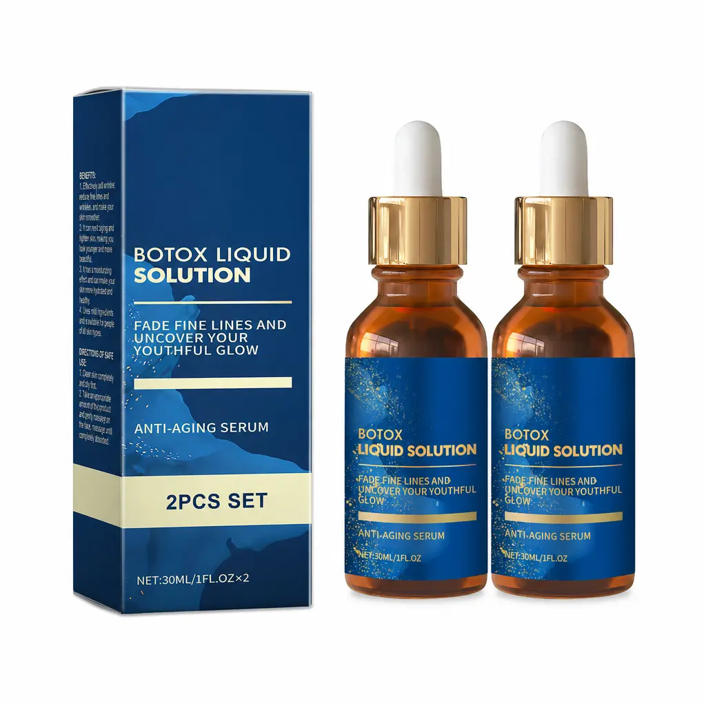 Liquid Solution Anti Aging Serum, Serum Vitamin C & E Serum, Promotes Skin Collagen Production, smoothes wrinkles and fine lines (2PCS) tick