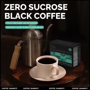 SHARKFIT Asian Black Coffee Singles - Unparalleled Convenience inIndividual Packets for Quick and Flavorful Energy (30 Sachets - 0.08 ◎z Each)Whole Bean · 66g (Pack of 30) fit  coffee Beverage