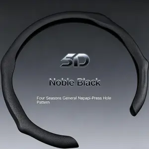 Enhance driving comfort in your 2026 vehicle with this modern, sport-designed red leather steering wheel cover. Its ultra-thin, breathable construction allows for quick turning and a non-slip grip, providing reliable, anti-slip control for all-season use.