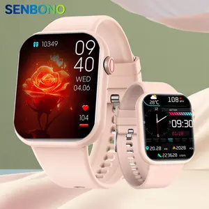 SENBONO Women's Smartwatch - Wearable Fitness Wristwatch with Multi-Sport Mode Tracking, Calendar, Message Notifications, Voice Assistant, IP67 Waterproof, Workout Monitor for Women (Electronics Devices)
