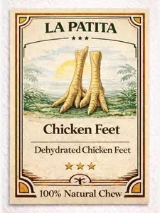 Loteria Treats Golden Crunchy Chicken Feet La Patita Natural Collagen Glucosamine Chondroitin Dog Chews
