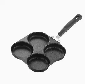 New Maifan Stone Cast Iron Frying Pan — Home Breakfast Cookware: Flat-Bottomed Skillet for Eggs, Steaks, Burgers, Pancakes, and Omelets