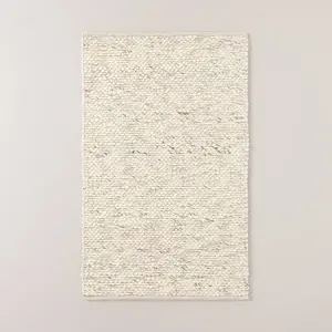3'x5' Chunky Rectangular Handmade Woven Accent Rug Cream - Hearth & Hand with