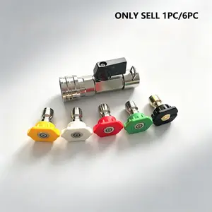 1PCS/6PCS High Pressure Hose Ball Valve Kit 1/4" Quick Connector with valve switch for Karcher K2-K7/ Lavor /Nilfisk/Bosch Hose On/off