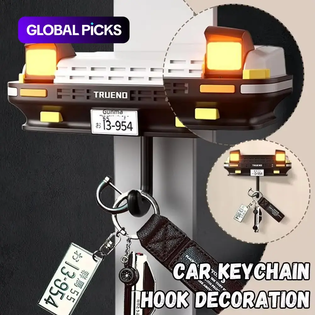 AE86 Car Headlight Design Key Holder, Creative Home Key Hook, Key Hanger Wall Mount, Wall Mounted Organizer with Storage Hooks, Room Wall Decoration Gift for Car Enthusiasts #GLOBAL PICKS