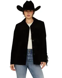 Scully Women's Solid Fringe Blazer - L74-19