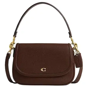 COACH Legacy 26 Leather Logo Handbag with Crossbody Strap in Maple for Women