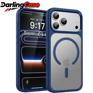 Darlingcase Magnetic for iPhone 17 Pro Max Case (Compatible with Magsafe) (Military Grade Shockproof) (Reinforced Camera Protection) Translucent Anti-Fingerprint Phone Cover