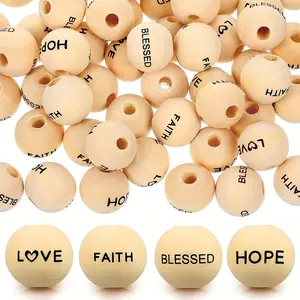 40pcs Valentine's Day Wooden Colorful Letter Beads, Natural Wood Beads for DIY Crafting, Perfect for Bracelets and Party Decorations, DIY Beading Accessories