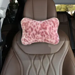 Tiger Print Car Seat Headrest Pillow, Women's Automotive Neck Support Cushion, Stylish Vehicle Interior Decoration Accessory, Car Accessories