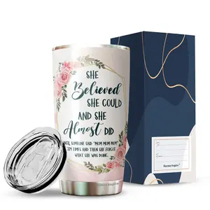 She Believed She Could And She Almost Did Tumbler 20Oz Tumbler Gift For Mom, Wife, Women 5 45783 862