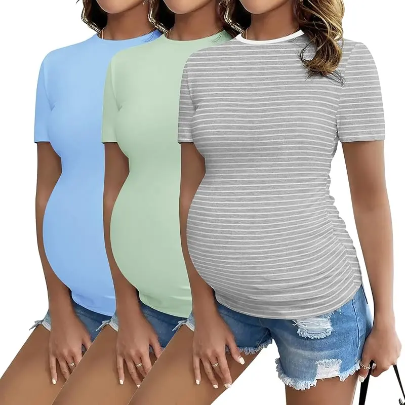 3pcs Light Grey / Light Blue / Grey Stripe