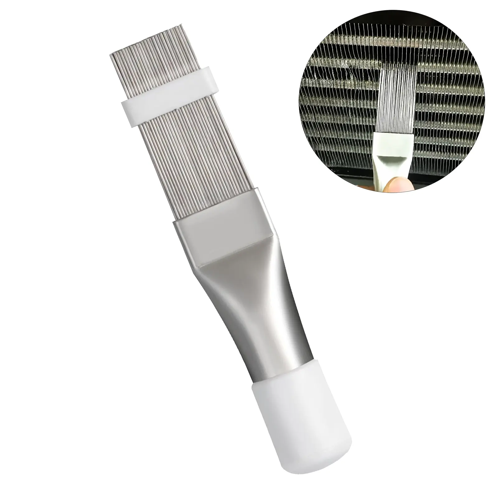 Metal Air Conditioner Fin Straightener Tool, AC Condenser Cleaner & Evaporator Coil Comb, Universal Radiator Fin Straightening Brush for HVAC, Refrigerator, and Auto Cooling Systems