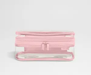 Clear Toiletry Bag in Blush Pink