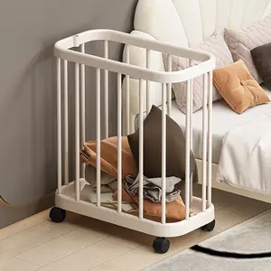 Mobile Storage Basket with Smooth Rolling Wheels, Home Organizer, Portable Storage Basket, Practical Design for Home Organization, Ideal for Storing Multiple Items