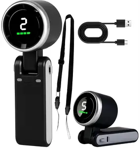 Portable Turbo Handheld Cooling Fan, 5‑Speed Adjustable Wind, 4000mAh Long‑Lasting Rechargeable Battery, Up to 10H Runtime, 3‑in‑1 Multi‑Use Personal Fan with Turbo‑Boost Cooling Tech, Ideal for Outdoor Trips, Daily Work & Father’s Day Gifts