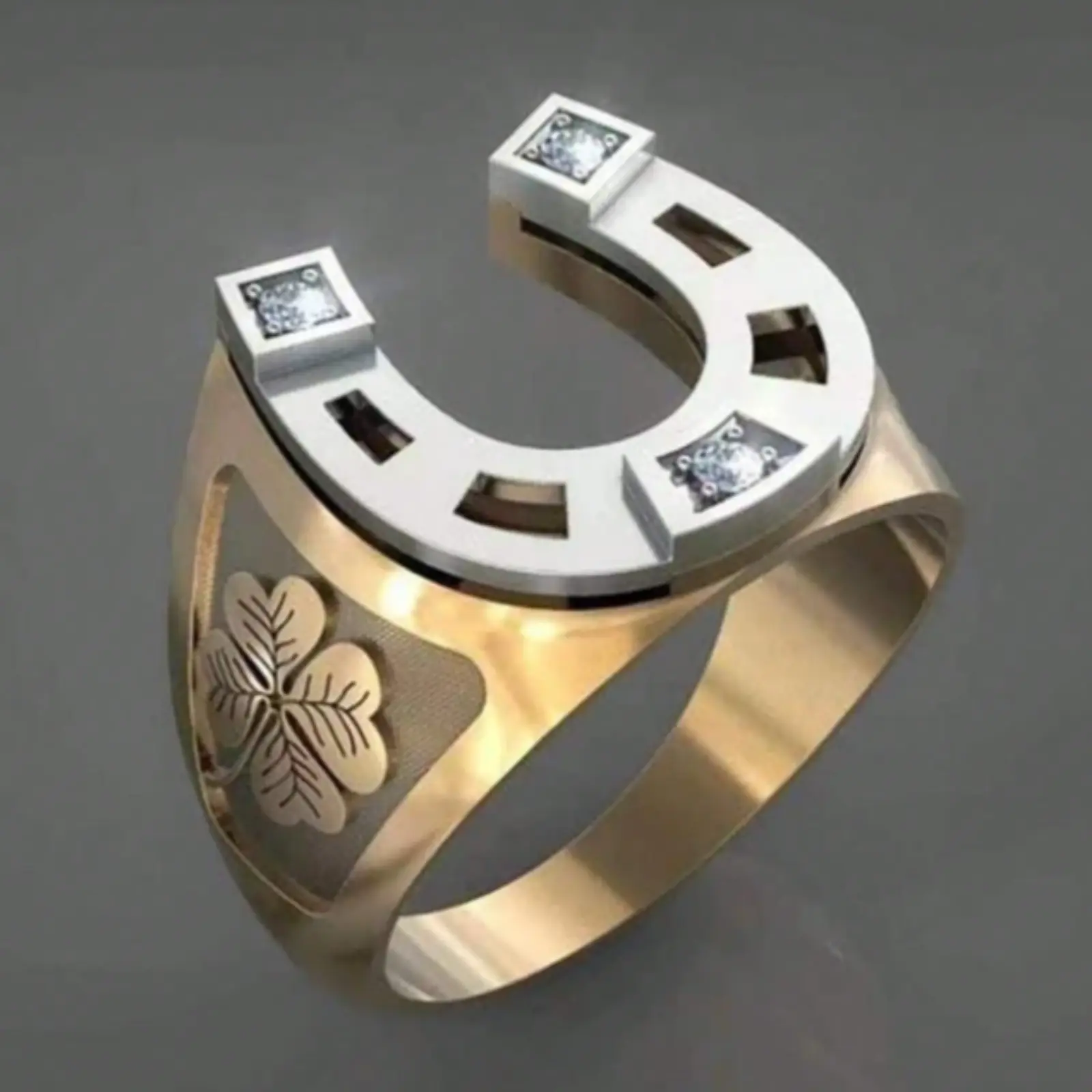 This 18k gold-plated hollow design ring is a stylish everyday fashion accessory for men, suitable for daily wear, work, or Christmas parties.