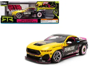 Ford Mustang RTR #213 "Pennzoil" "Formula Drift PRO Championship" (2025) w/Lights "RTR Vehicles" 1/24 Diecast Model Car by Jada
