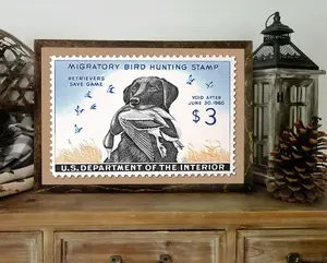1959 Federal Duck Stamp Poster, Vintage Duck Hunting Art, Iconic Wildlife Wall Decor, Perfect For Rustic Cabin Or Office Gift Decoration