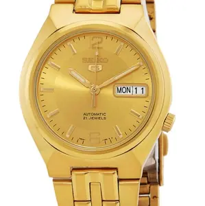 New Seiko 5 Automatic All gold 21 Jewels men's s latest watch SNKL64K1