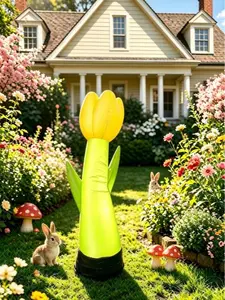 Tulip Flower LED Inflatable Light Column - Bright Color for Spring, Garden Decoration & Party Events