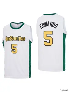 Men's HolySpiritPrep #5 EDWARDS Holy Spirit High School Basketball Jerseys Embroidery Vintage Classic Shirt For Sport
